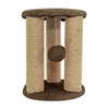 Furrlovers Natural Sisal & Scratching Post with Hanging Balls Playing Activity Tree for Cats (Brown) Cats-Toys Furrlovers Dropship 12x12x14in