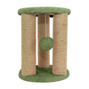 Furrlovers Natural Sisal & Scratching Post with Hanging Balls Playing Activity Tree for Cats (Green) Cats-Toys Furrlovers Dropship 12x12x14in