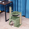 Furrlovers Plush Activity Cat Tree with Condo, Hammock & Jute Rope Scratching Posts for Kittens (Green) Cats-Toys Furrlovers Dropship