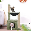 Furrlovers Plush Activity Cat Tree with Condo, Hammock & Jute Rope Scratching Posts for Kittens (Green) Cats-Toys Furrlovers Dropship