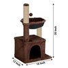 Furrlovers Plush Activity Cat Tree with Condo, Hammock & Jute Rope Scratching Posts for Kittens (Brown) Cats-Toys Furrlovers Dropship