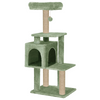 Furrlovers Plush Cat Scratching Post & Activity Tree with Hammock, Condo & Sisal Rope (Green) Cats-Toys Furrlovers Dropship 19x16x35in