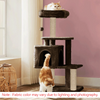Furrlovers Plush Cat Scratching Post & Activity Tree with Hammock, Condo & Sisal Rope (Brown) Cats-Toys Furrlovers Dropship