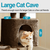 Furrlovers Plush Cat Scratching Post & Activity Tree with Hammock, Condo & Sisal Rope (Brown) Cats-Toys Furrlovers Dropship