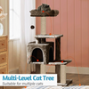 Furrlovers Plush Cat Scratching Post & Activity Tree with Hammock, Condo & Sisal Rope (Brown) Cats-Toys Furrlovers Dropship
