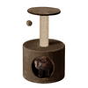 Furrlovers Plush Fur Cat Tree Condo with Jute Rope & Hanging Ball (Brown) Cats-Toys Furrlovers Dropship 26in