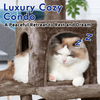 Furrlovers Plush Fabric Cat Tree with Top Bed, Hammock & Jute Rope Scratching Posts (Brown) Cats-Toys Furrlovers Dropship
