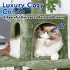 Furrlovers Plush Fabric Cat Tree with Top Bed, Hammock & Jute Rope Scratching Posts (Green) Cats-Toys Furrlovers Dropship
