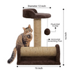 Furrlovers Soft Fur & Dual Jute Rope Scratching Post Tree for Cats (Brown) Cats-Toys Furrlovers Dropship