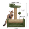 Furrlovers Soft Fur & Dual Jute Rope Scratching Post Tree for Cats (Green) Cats-Toys Furrlovers Dropship