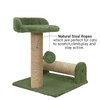 Furrlovers Soft Fur & Dual Jute Rope Scratching Post Tree for Cats (Green) Cats-Toys Furrlovers Dropship