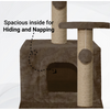 Furrlovers Soft Fur Activity Cat Tree with Natural Sisal Rope, Condo, Sisal Scratching Post & Hanging Ball Toys for Cats and Kittens (Brown) Cats-Toys Furrlovers Dropship