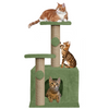 Furrlovers Soft Fur Activity Cat Tree with Natural Sisal Rope, Condo, Sisal Scratching Post & Hanging Ball Toys for Cats and Kittens (Green) Cats-Toys Furrlovers Dropship