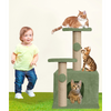 Furrlovers Soft Fur Activity Cat Tree with Natural Sisal Rope, Condo, Sisal Scratching Post & Hanging Ball Toys for Cats and Kittens (Green) Cats-Toys Furrlovers Dropship