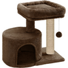 Furrlovers Tree with Scratching Post Condo and Toy Ball for Cats (Brown) Cats-Toys Furrlovers Dropship 18x19x12