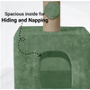 Furrlovers Soft Fur Condo Cat Tree with Sisal/Jute Scratching Post & Hanging Ball (Green) Cats-Toys Furrlovers Dropship