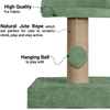 Furrlovers Soft Fur Condo Cat Tree with Sisal/Jute Scratching Post & Hanging Ball (Green) Cats-Toys Furrlovers Dropship