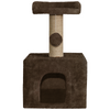 Furrlovers Soft Fur Condo Cat Tree with Sisal/Jute Scratching Post & Hanging Ball (Brown) Cats-Toys Furrlovers Dropship
