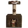 Furrlovers Soft Fur Condo Cat Tree with Sisal/Jute Scratching Post & Hanging Ball (Brown) Cats-Toys Furrlovers Dropship