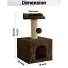 Furrlovers Soft Fur Condo Cat Tree with Sisal/Jute Scratching Post & Hanging Ball (Brown) Cats-Toys Furrlovers Dropship