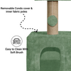 Furrlovers Soft Fur Condo Cat Tree with Sisal/Jute Scratching Post & Hanging Ball (Green) Cats-Toys Furrlovers Dropship