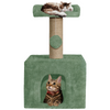 Furrlovers Soft Fur Condo Cat Tree with Sisal/Jute Scratching Post & Hanging Ball (Green) Cats-Toys Furrlovers Dropship
