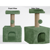 Furrlovers Soft Fur Condo Cat Tree with Sisal/Jute Scratching Post & Hanging Ball (Green) Cats-Toys Furrlovers Dropship
