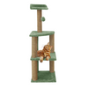 Furrlovers Three Floor Soft Fur Activity Cat Tree for Kittens & Cats with Scratching Post, Natural Sisal Rope & Hanging Ball (Green) Cats-Toys Furrlovers Dropship