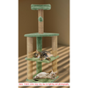Furrlovers Three Floor Soft Fur Activity Cat Tree for Kittens & Cats with Scratching Post, Natural Sisal Rope & Hanging Ball (Green) Cats-Toys Furrlovers Dropship