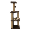 Furrlovers Three Floor Soft Fur Activity Cat Tree for Kittens & Cats with Scratching Post, Natural Sisal Rope & Hanging Ball (Brown) Cats-Toys Furrlovers Dropship