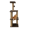 Furrlovers Three Floor Soft Fur Activity Cat Tree for Kittens & Cats with Scratching Post, Natural Sisal Rope & Hanging Ball (Brown) Cats-Toys Furrlovers Dropship