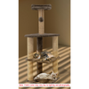 Furrlovers Three Floor Soft Fur Activity Cat Tree for Kittens & Cats with Scratching Post, Natural Sisal Rope & Hanging Ball (Brown) Cats-Toys Furrlovers Dropship