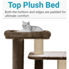 Furrlovers Cat Tree with Condo, Top Perch & Jute Rope Scratching Posts (Brown) Cats-Toys Furrlovers Dropship
