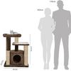 Furrlovers Cat Tree with Condo, Top Perch & Jute Rope Scratching Posts (Brown) Cats-Toys Furrlovers Dropship