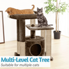 Furrlovers Cat Tree with Condo, Top Perch & Jute Rope Scratching Posts (Brown) Cats-Toys Furrlovers Dropship