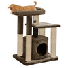 Furrlovers Cat Tree with Condo, Top Perch & Jute Rope Scratching Posts (Brown) Cats-Toys Furrlovers Dropship