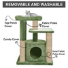 Furrlovers Cat Tree with Condo, Top Perch & Jute Rope Scratching Posts (Green) Cats-Toys Furrlovers Dropship