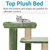 Furrlovers Cat Tree with Condo, Top Perch & Jute Rope Scratching Posts (Green) Cats-Toys Furrlovers Dropship