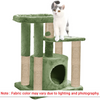 Furrlovers Cat Tree with Condo, Top Perch & Jute Rope Scratching Posts (Green) Cats-Toys Furrlovers Dropship