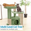Furrlovers Cat Tree with Condo, Top Perch & Jute Rope Scratching Posts (Green) Cats-Toys Furrlovers Dropship