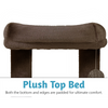 Furrlovers Plush Condo Cat Tree with Top Perch, Hanging Ball & Scratching Post (Brown) Cats-Toys Furrlovers Dropship