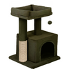 Furrlovers Plush Condo Cat Tree with Top Perch, Hanging Ball & Scratching Post (Green) Cats-Toys Furrlovers Dropship