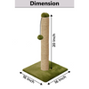 Furrlovers Cat & Kitten Scratching Post Tree with Hammock, Toy & Jute Rope (Green) Cats-Toys Furrlovers Dropship