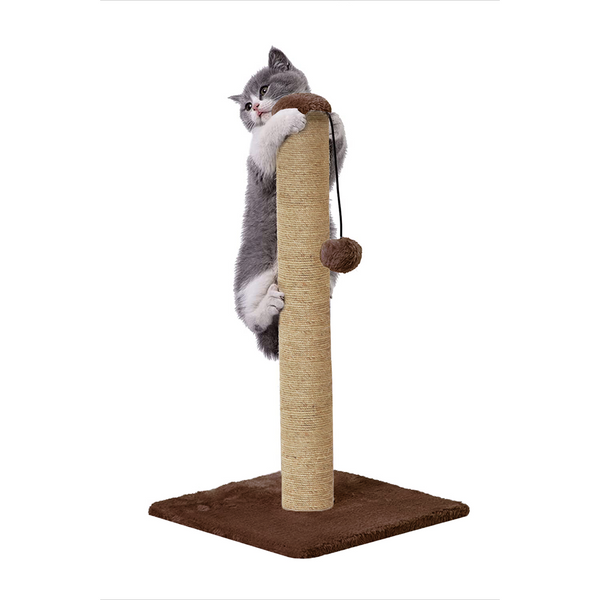 Furrlovers Cat & Kitten Scratching Post Tree with Hammock, Toy & Jute Rope (Brown)