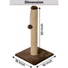 Furrlovers Cat & Kitten Scratching Post Tree with Hammock, Toy & Jute Rope (Brown) Cats-Toys Furrlovers Dropship