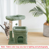 Furrlovers Plush Cat Tree with Scratching Post, Bed & Toy (Green) Cats-Toys Furrlovers Dropship