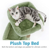 Furrlovers Plush Cat Tree with Scratching Post, Bed & Toy (Green) Cats-Toys Furrlovers Dropship
