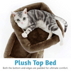 Furrlovers Plush Cat Tree with Scratching Post, Bed & Toy (Brown) Cats-Toys Furrlovers Dropship