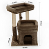 Furrlovers Plush Cat Tree with Scratching Post, Bed & Toy (Brown) Cats-Toys Furrlovers Dropship