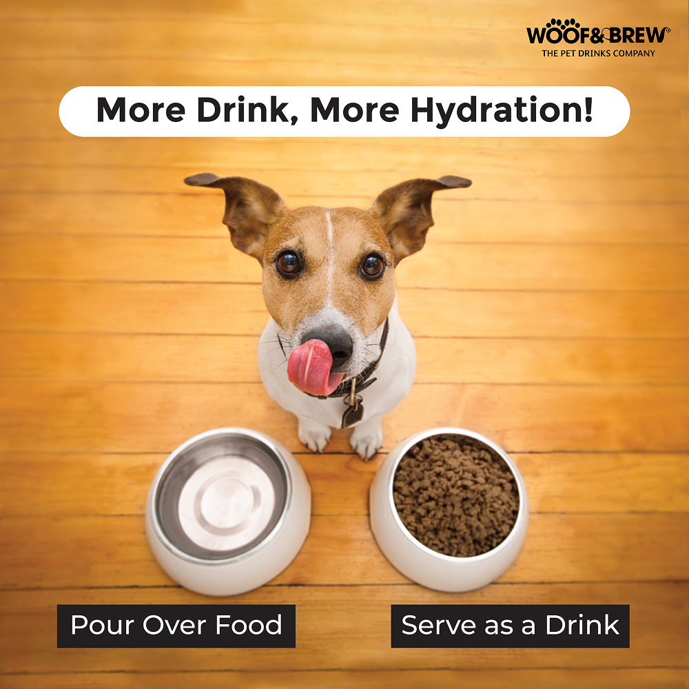 Woof & Brew Posh Pooch Tailwagger Creek Non Alcoholic White Wine for Dogs Dog Treats + Others Woof & Brew